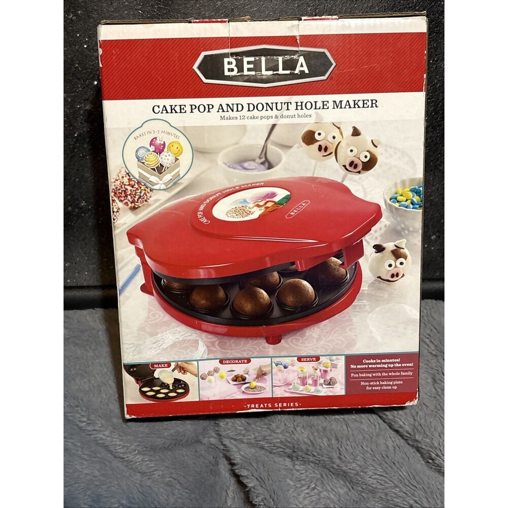 Bella Cake Pop And Donut Hole Maker - Red - New In Original Box